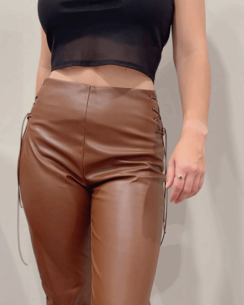 WILD COW FAUX LEATHER PANTS